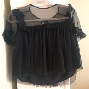 CUTE COMFY SHEER LAYER TOP